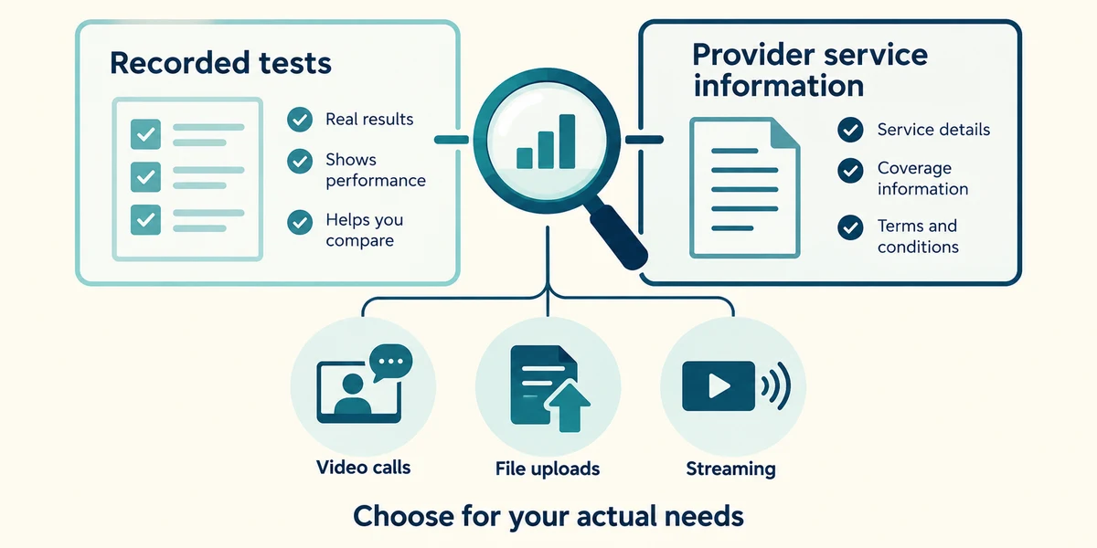 Compare recorded tests with the provider's guidance and the household's actual needs.
