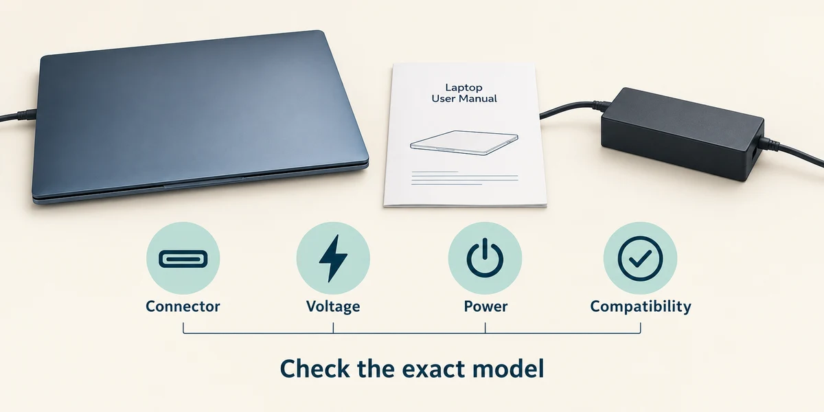 Check the exact model's charger requirements, not wattage alone.