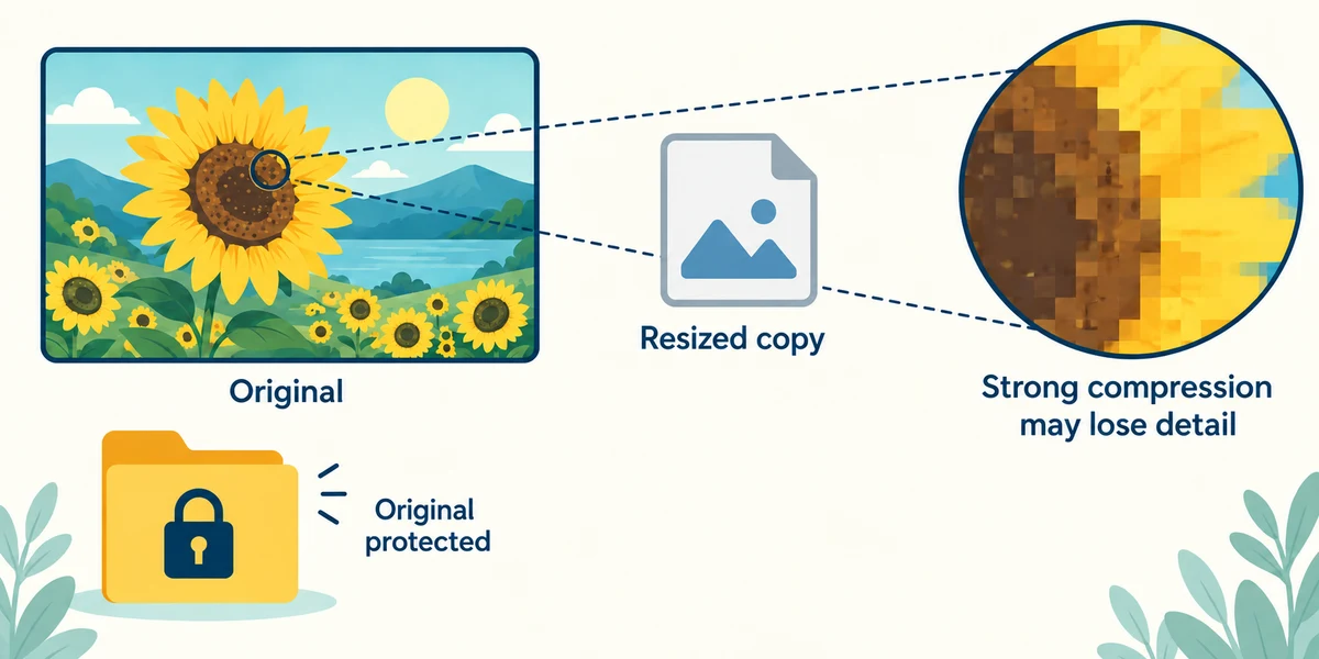 Keep the original when making a resized or more strongly compressed copy.