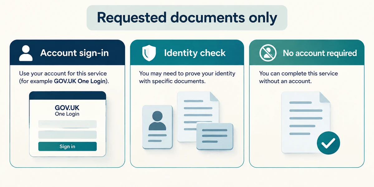 Different services have different account and identity requirements.