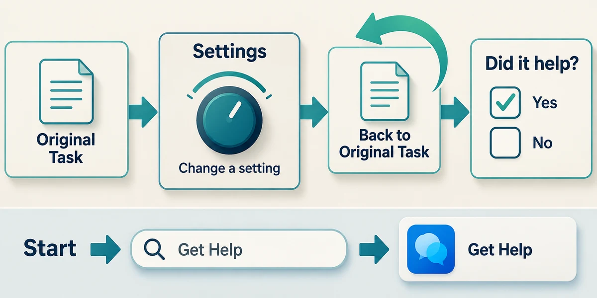 Repeat the original task to test one change.